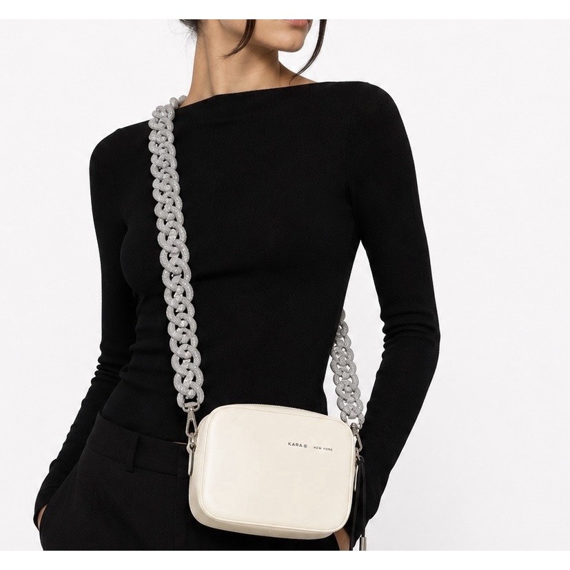 Kara New York Cobra Crystal Camera Bag Y2k Leather Designer Luxe Wedding Party
